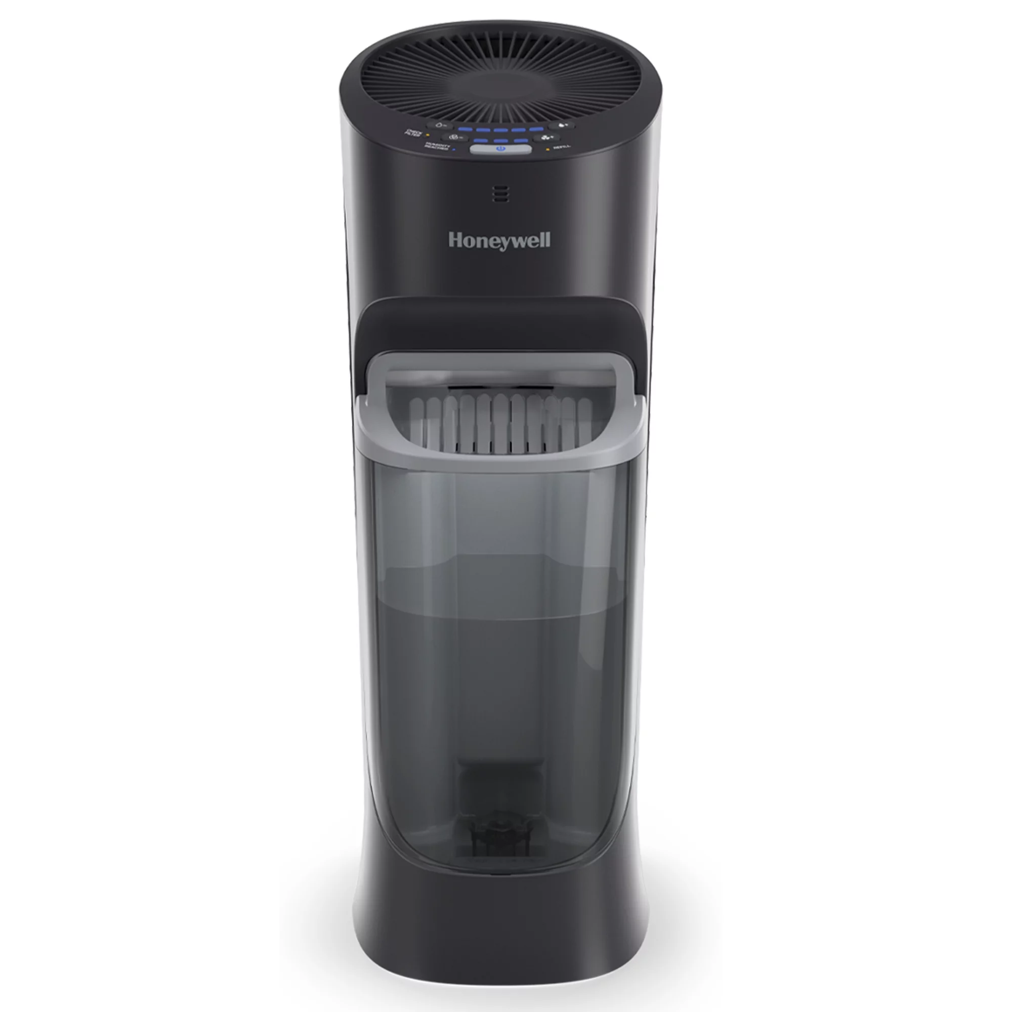 Honeywell 1.7 gal 500 sq ft Top Fill Cool Moisture Tower Humidifier with Humidistat Black, HEV615B