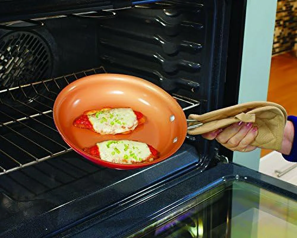 10 pc copper-infused ceramic non-stick cookware set