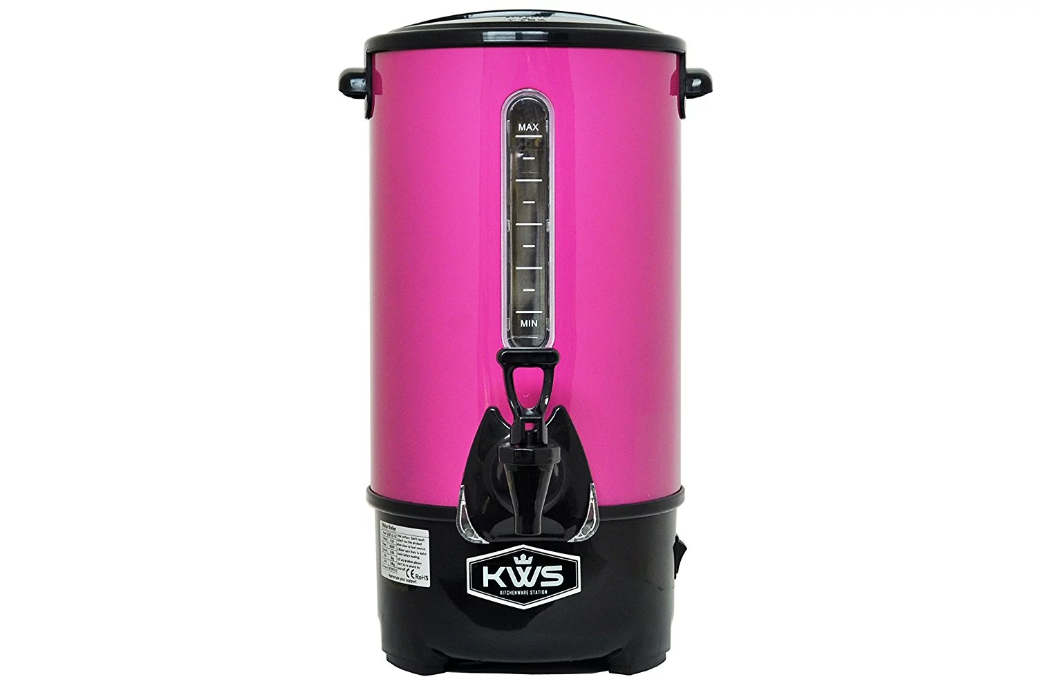 KWS WB-20 15.5L/66Cups Commercial Heat Insulated Water Boiler and Warmer Stainless Steel (Pink)