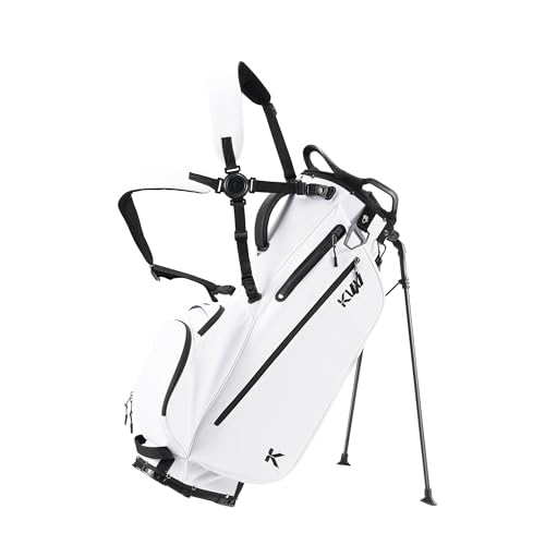 KVV Lightweight Golf Stand Bag with 7 Way Full-Length Dividers, 5 Zippered Pockets, Automatically Adjustable Dual Straps，Elegant Design