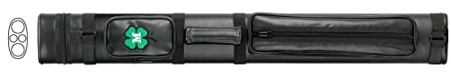 McDermott 2x2 Hard Oval Vinyl Pool/Billiard Cue Case - Black w/Clover