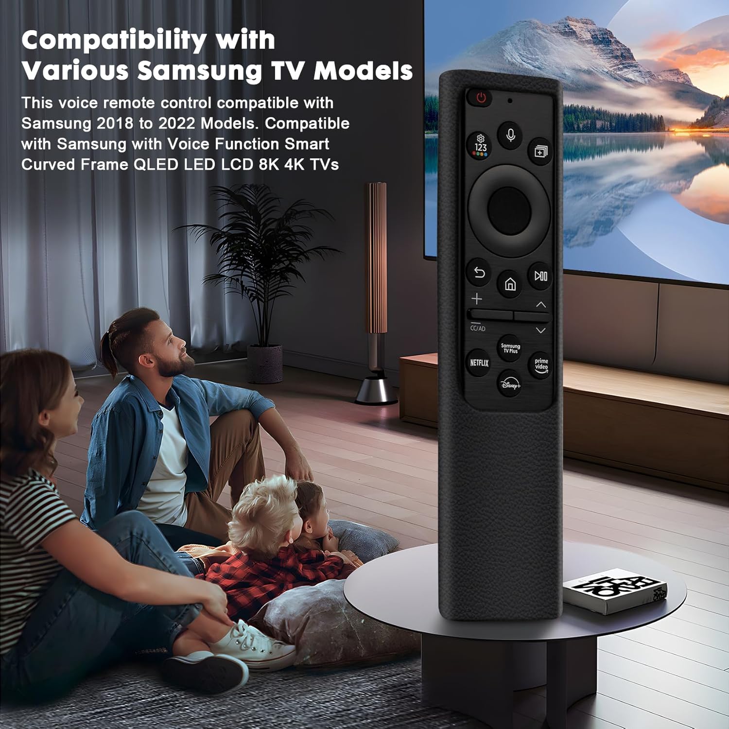 Voice Remote Control BN59-01385A Compatible with Samsung Smart TV with Voice Function 2018-2022, Compatible with OLED/The Frame/Neo QLED 4K 8K/Crystal UHD Series TVs