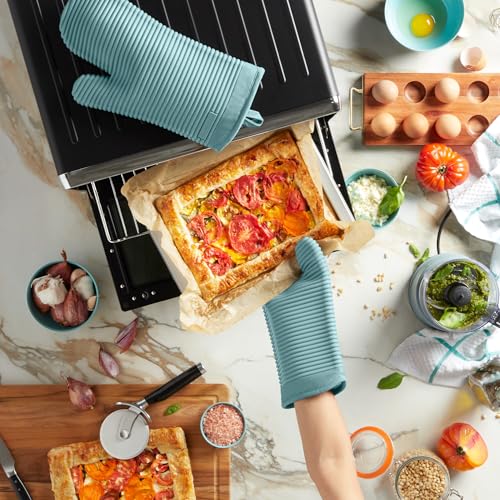 KITCHENAID Ribbed Soft Silicone Oven Mitt 2-Pack Set, 7.5