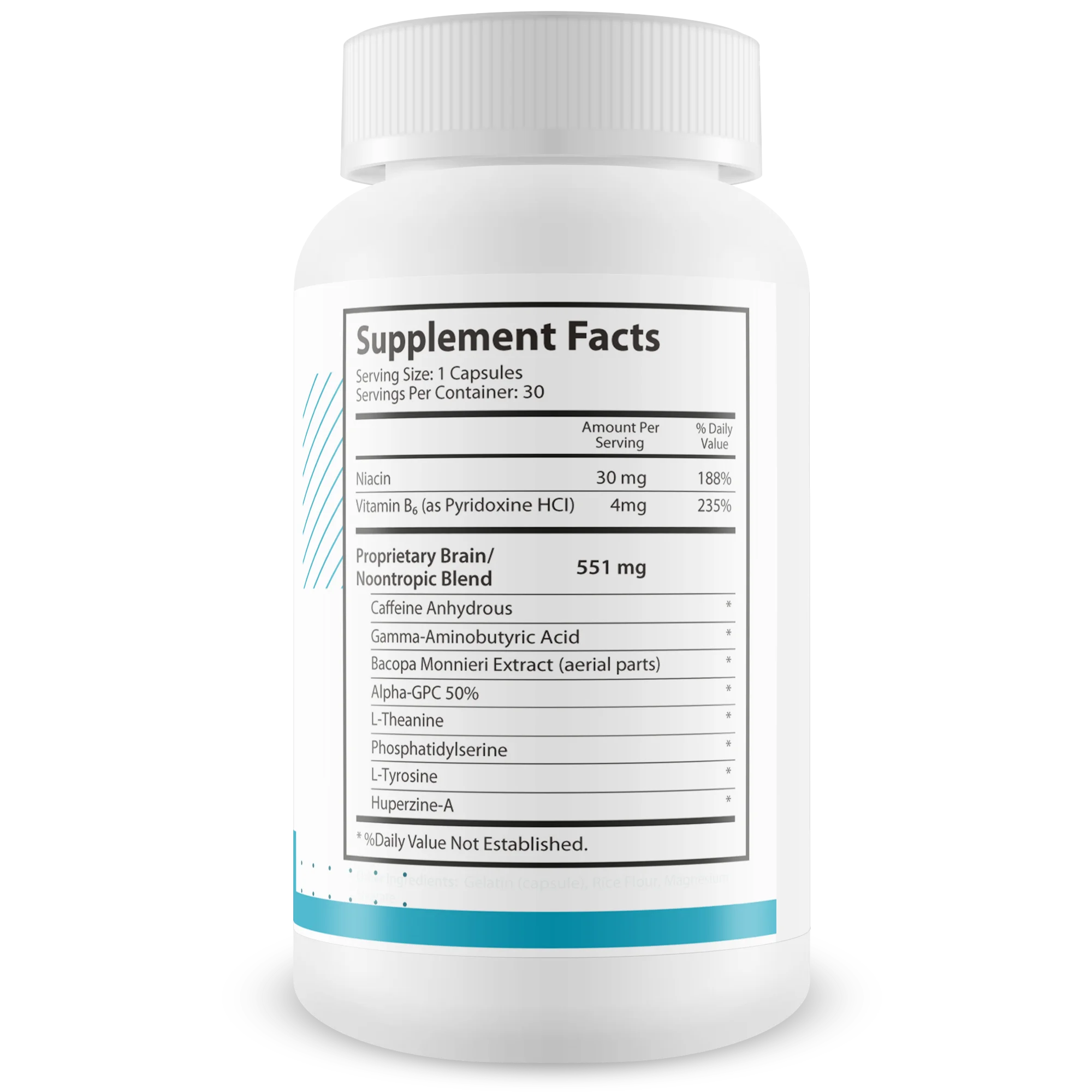 Pro Brain Savior - Nootropic Brain Supplement - Pro Mind Boost Formula for Memory, Focus, & Clarity - Study Pills - Bacopa, Niacin, Caffeine + L-Theanine, GABA - Promote Memory Retention & Learning