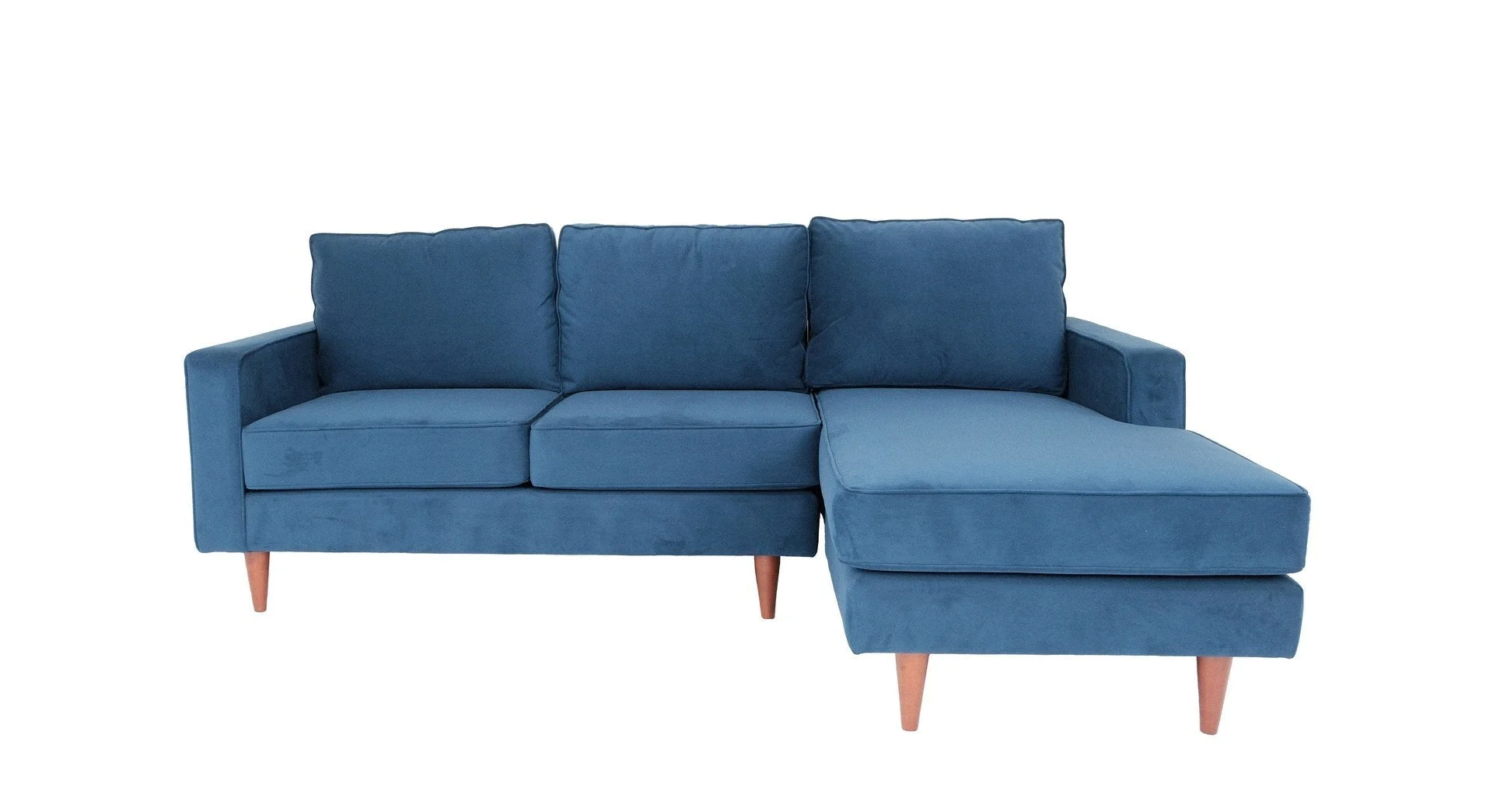 Solace L Shaped Sectional Sofas - Navy Blue