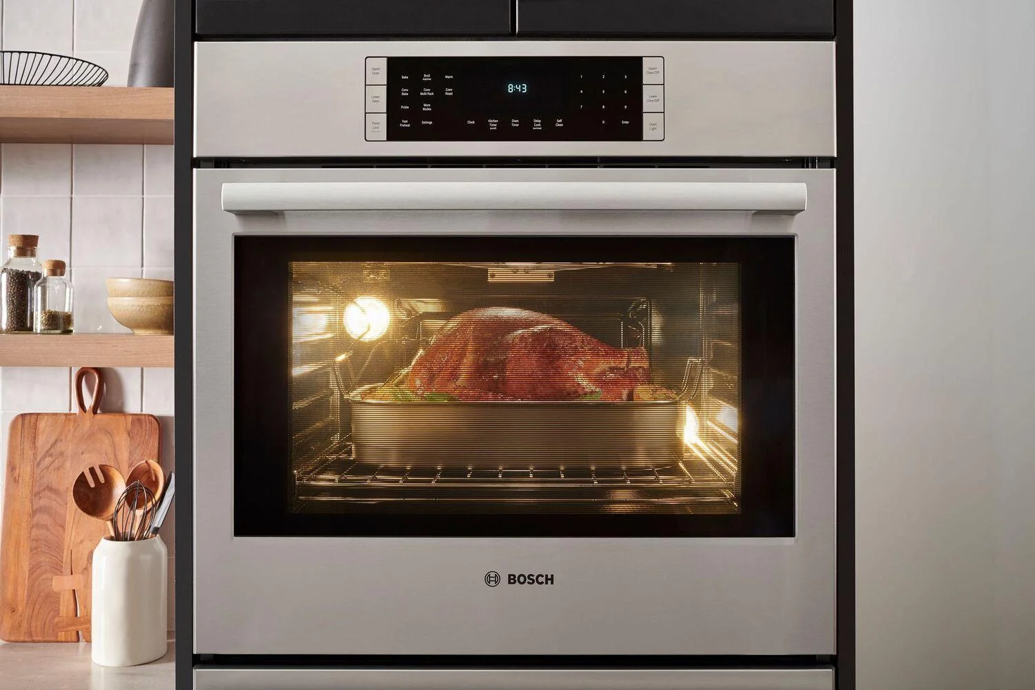 Bosch HBL8453UC 30 inch Stainless Steel Single Electric Convection Wall Oven