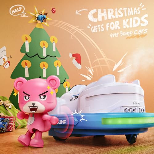 V994 3-in1 RC Dog Car, Rc Stunt Car with Shooting & Loading, 360°Rotating Tires, RC Drift with Tail Spray, Features Lights & Sounds, Toys for Ages 8-13 Kids