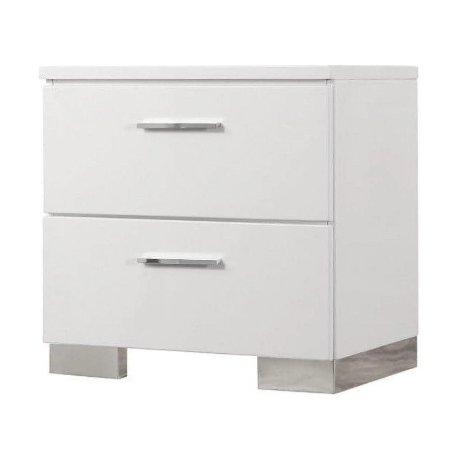 Coaster Felicity 2PC Simple Chest and 2 Drawer Nightstand in White