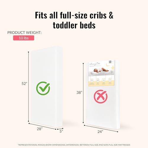 Dream On Me Baby Swan 5” Foam Crib & Toddler Bed Mattress in White I Mattress in Box I Greenguard Gold Certified I JPMA Certified