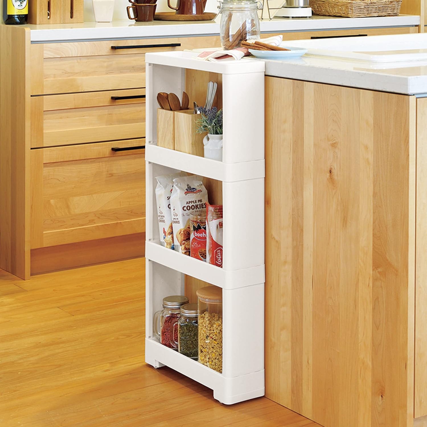 Slim Rolling Cart Wagon Trolley 4 Tiers 4.72