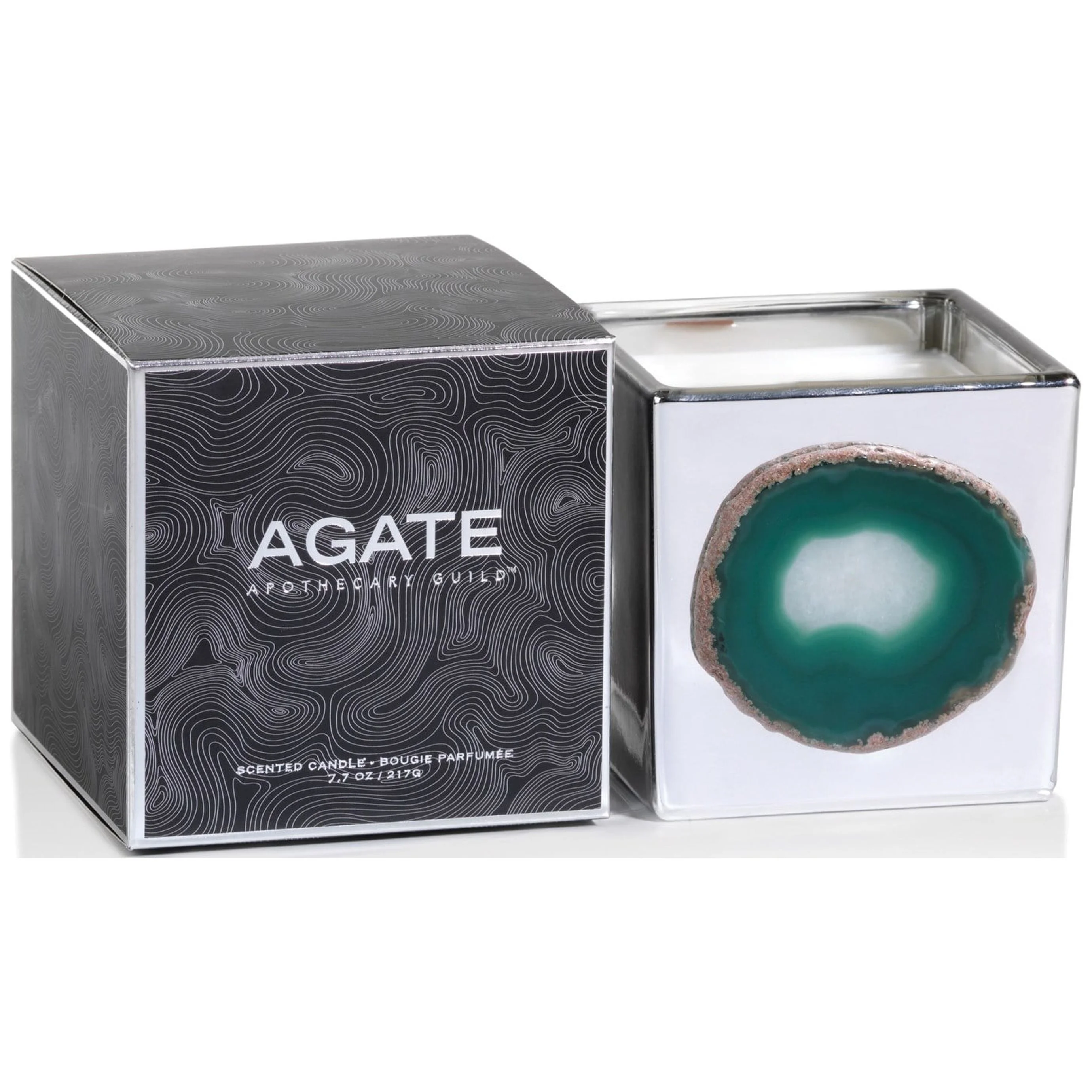 THISTLE ZODAX Silver Agate 8 oz Scented Jar Candle