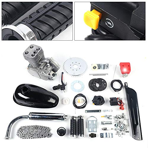 100cc Bike Bicycle Sprocket Motorized 2 Stroke Petrol Gas Motor Engine Kits for Gas Petrol Motorized Bike Engine Bicycle Air Cooling CDI Engine Set Kit