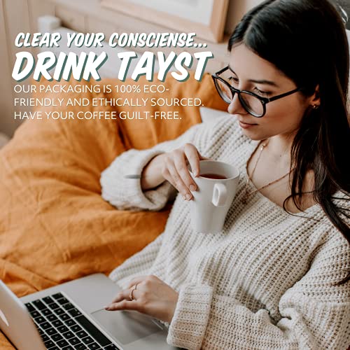 Tayst Coffee Pods, Defiantly Decaf Dark Roast, K Cups Compatible with Keurig Coffee Maker, Sustainable Single Serve, Pack of 30