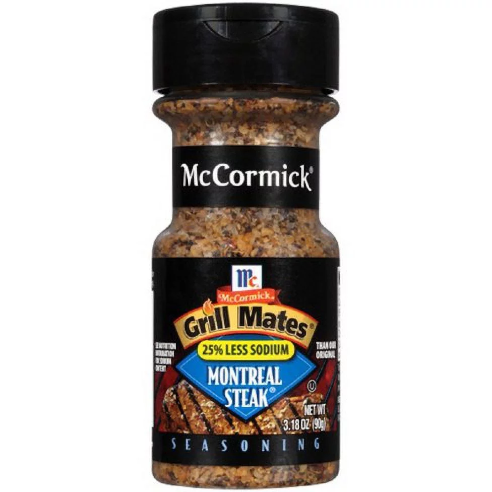 McCormick Grill Mates 25% Less Sodium Montreal Steak Seasoning (Pack of 20)