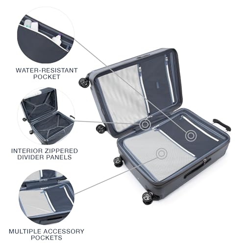 Travelpro Platinum Elite Hardside Expandable Carry on Luggage, 8 Wheel Spinner, TSA Lock, Hard Shell Polycarbonate Suitcase, Metallic Sand, Compact Carry on 20-Inch