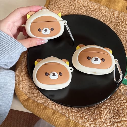 Case Compatible with Airpods 1 & 2, Cute Kawaii Happy Christmas Penguin Design Case Cover, Fashion Portable Earbuds Accessories Soft Silicone Wireless Earphone Shockproof Protector with Hook