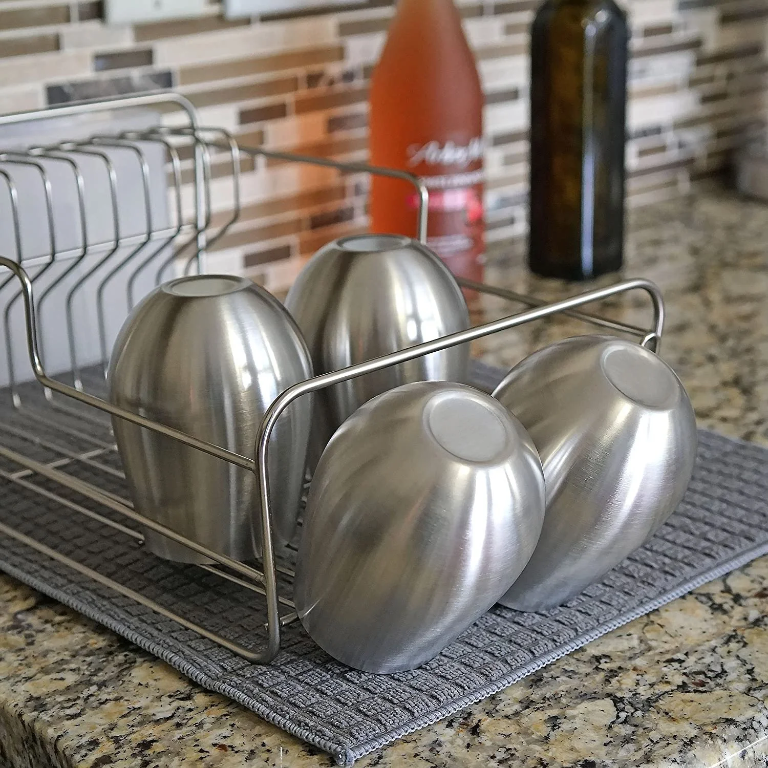 Southern Homewares Stainless Steel Stemless Wine Glass 18oz Set of 4