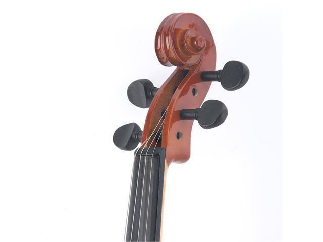 Mendini 14-inch MA250 Natural Varnish Solid Wood Viola with Case, Bow, Rosin, Bridge and Strings