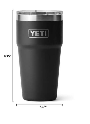 YETI Rambler 20 oz Stackable Tumbler, Stainless Steel, Vacuum Insulated with MagSlider Lid
