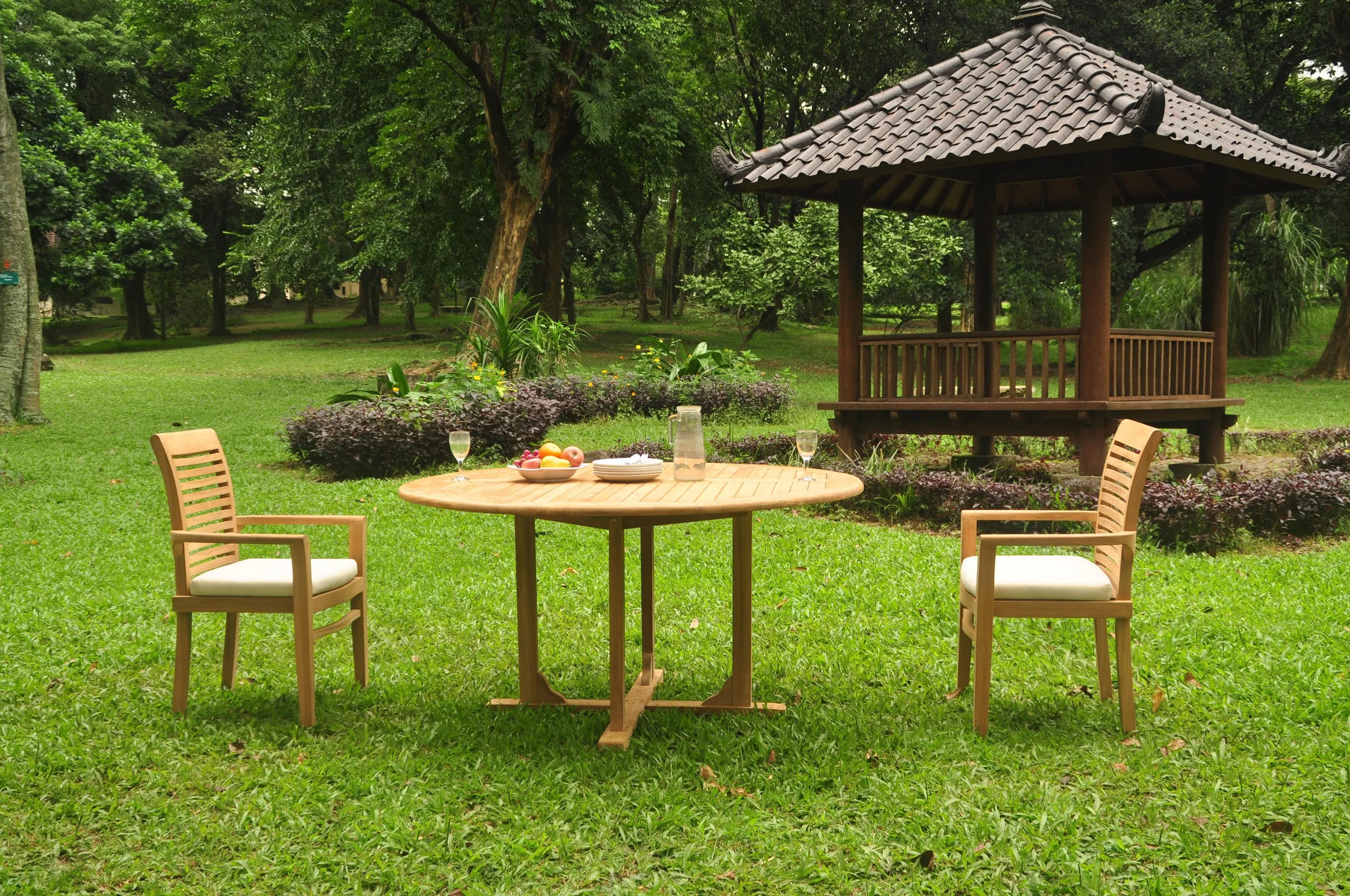 Grade-A Teak Dining Set: 2 Seater 3 Pc: 60