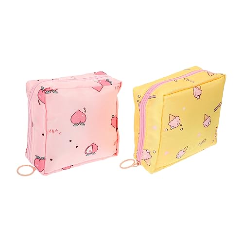 minkissy 2pcs Sanitary Napkin Storage Bag Sanitary Bags Makeup Organizer Bag Napkins Storage Bag Makeup Bag for