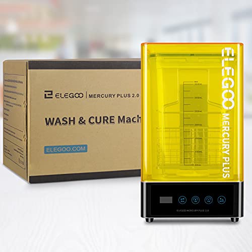 ELEGOO Mercury Plus V3.0 Wash and Cure Station, 7.5 L Large Capacity, Compatible with Mars Saturn Photon Halot MSLA LCD DLP 3D Printers
