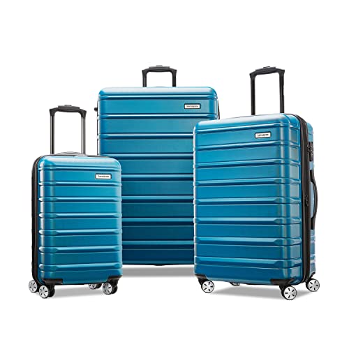 Samsonite Omni 2 Hardside Expandable Luggage with Spinner Wheels, 2-Piece Set (19/24), Lagoon Blue