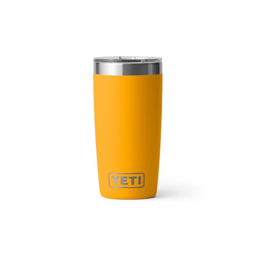 YETI Rambler 10 oz Tumbler, Stainless Steel, Vacuum Insulated with MagSlider Lid, Firefly Yellow