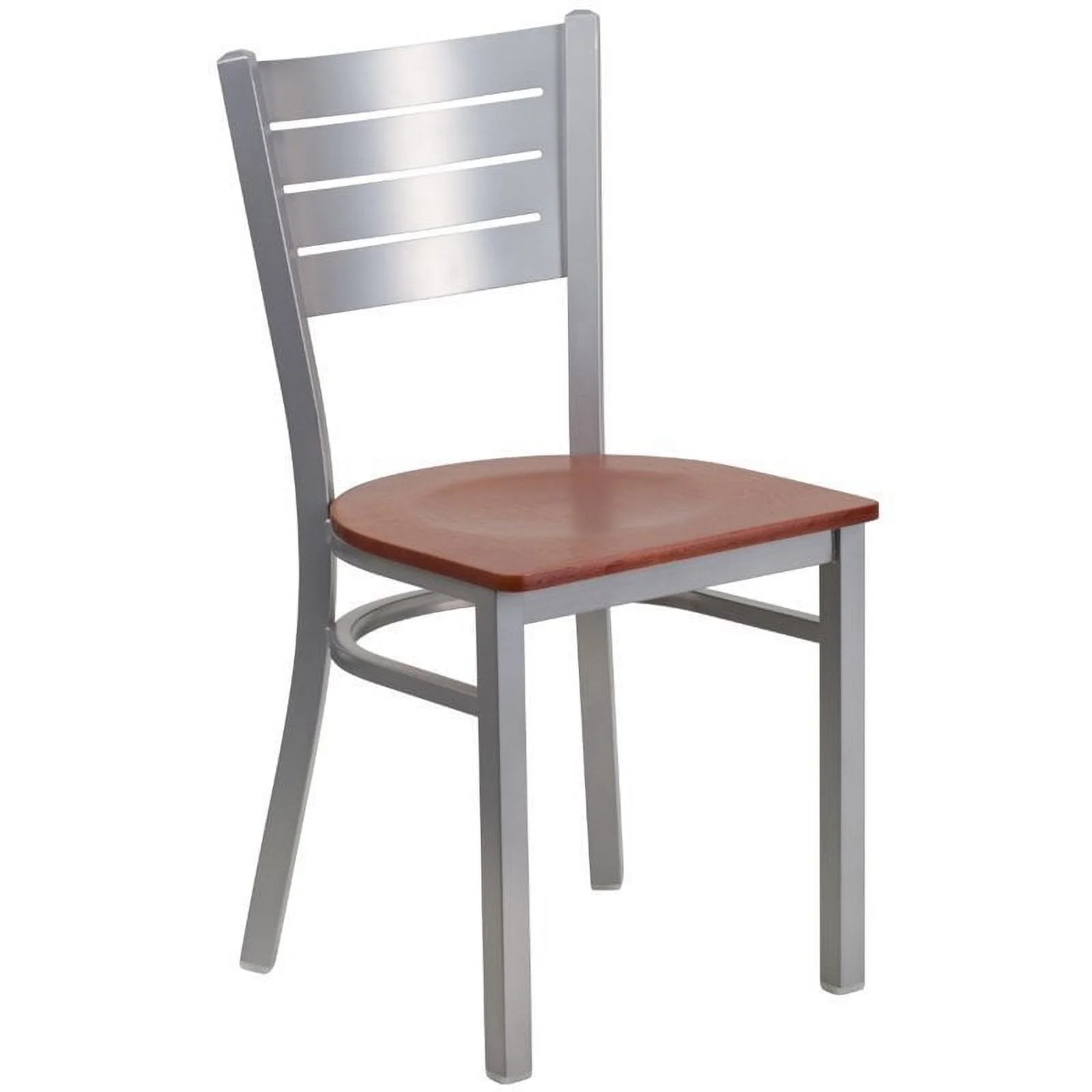 Bowery Hill Restaurant Dining Chair in Cherry and Silver