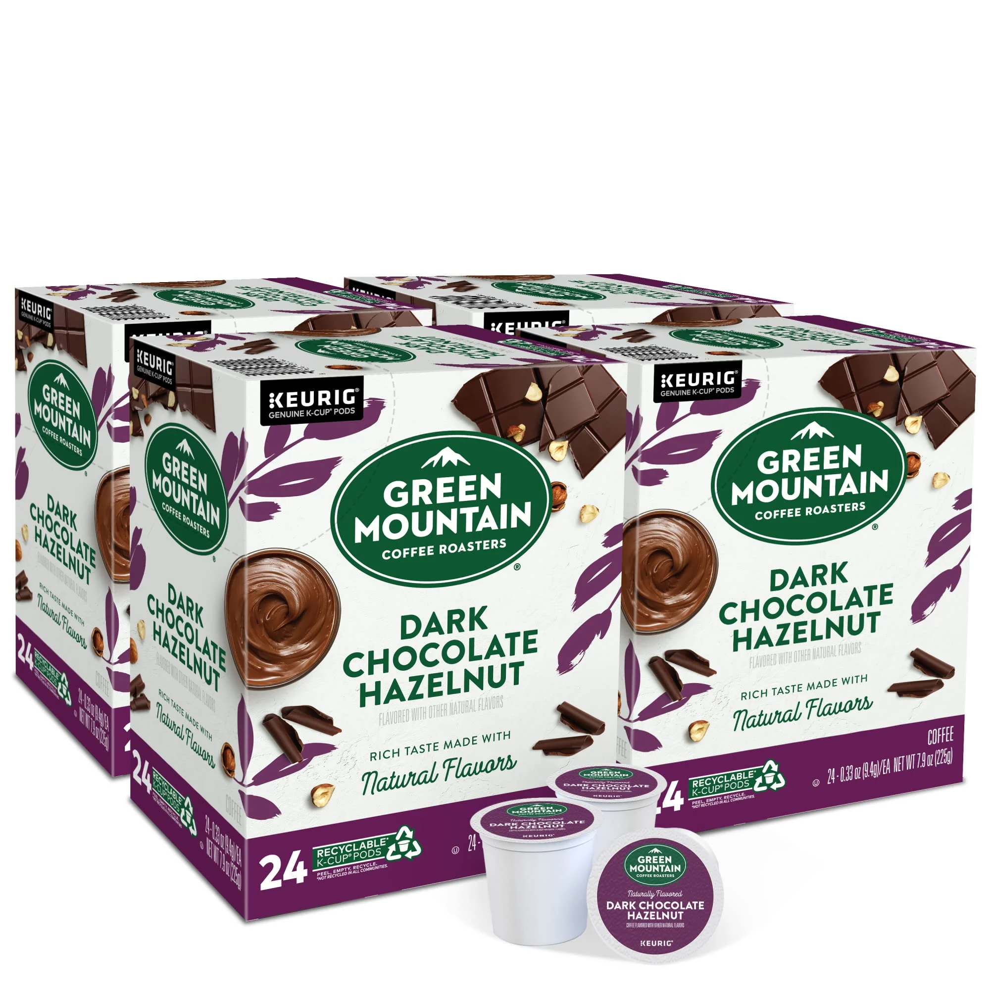 Green Mountain Coffee Roasters Dark Chocolate Hazelnut Coffee, Keurig Single Serve K-Cup Pods, 96 Count