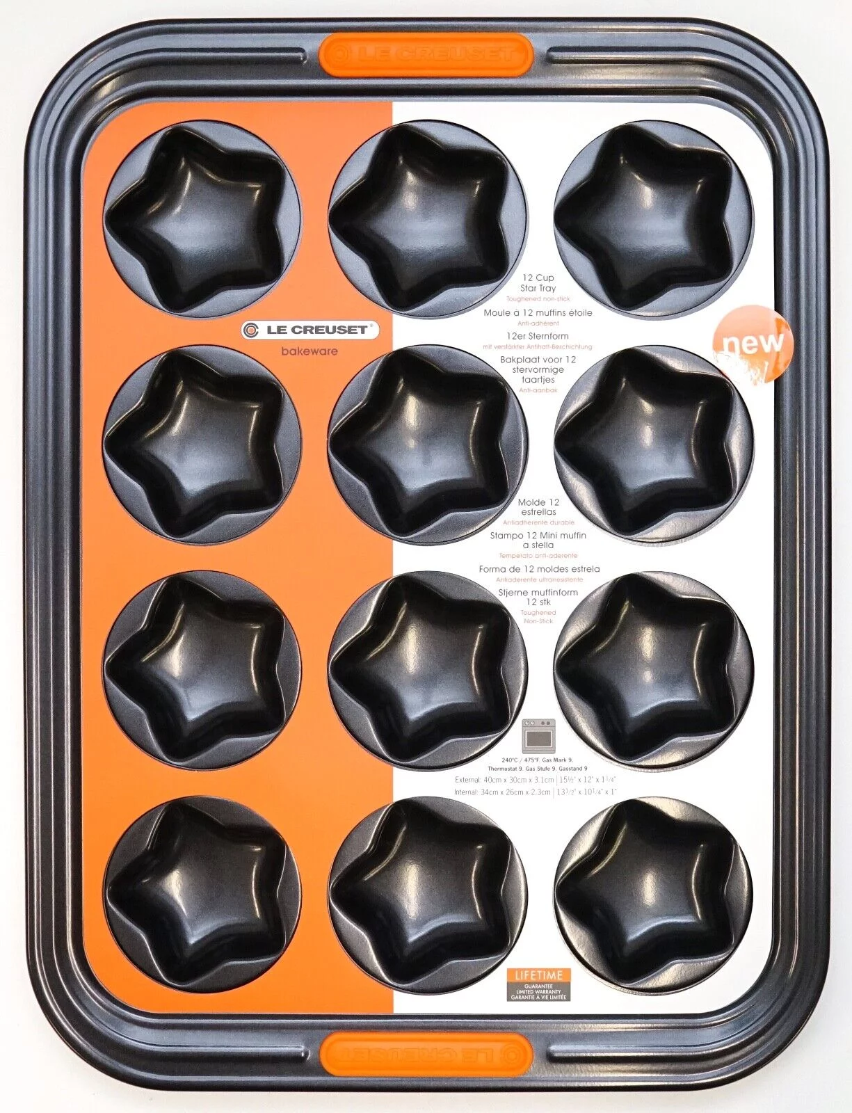 Le Creuset Bakeware Toughened Non-Stick 12 Cup Star Shaped Baking Tray