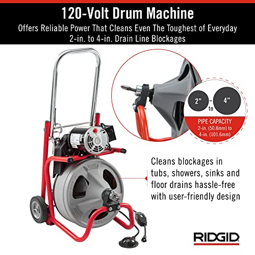 RIDGID 26998 Model K-400 Drain Cleaning 120-Volt Drum Machine Kit with C-45IW 1/2