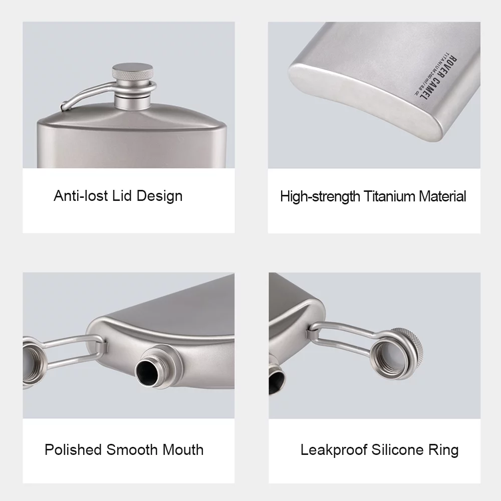 Lixada Kettle,Ti WineWinePicnic Leakproof Ti Wine 260ml Leakproof Ti