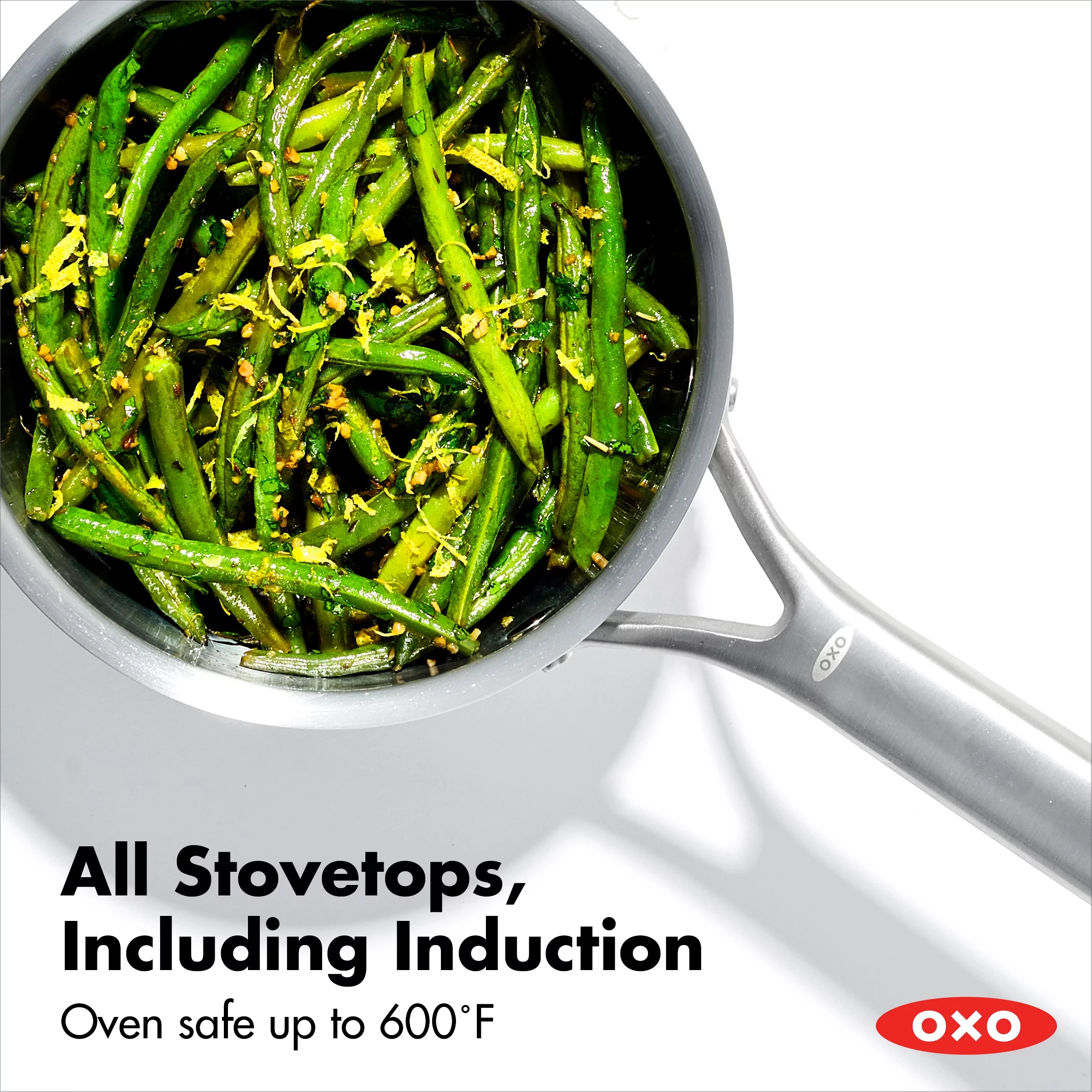 OXO Mira Tri-Ply Stainless Steel 1.5Qt Chef's Pan with Lid