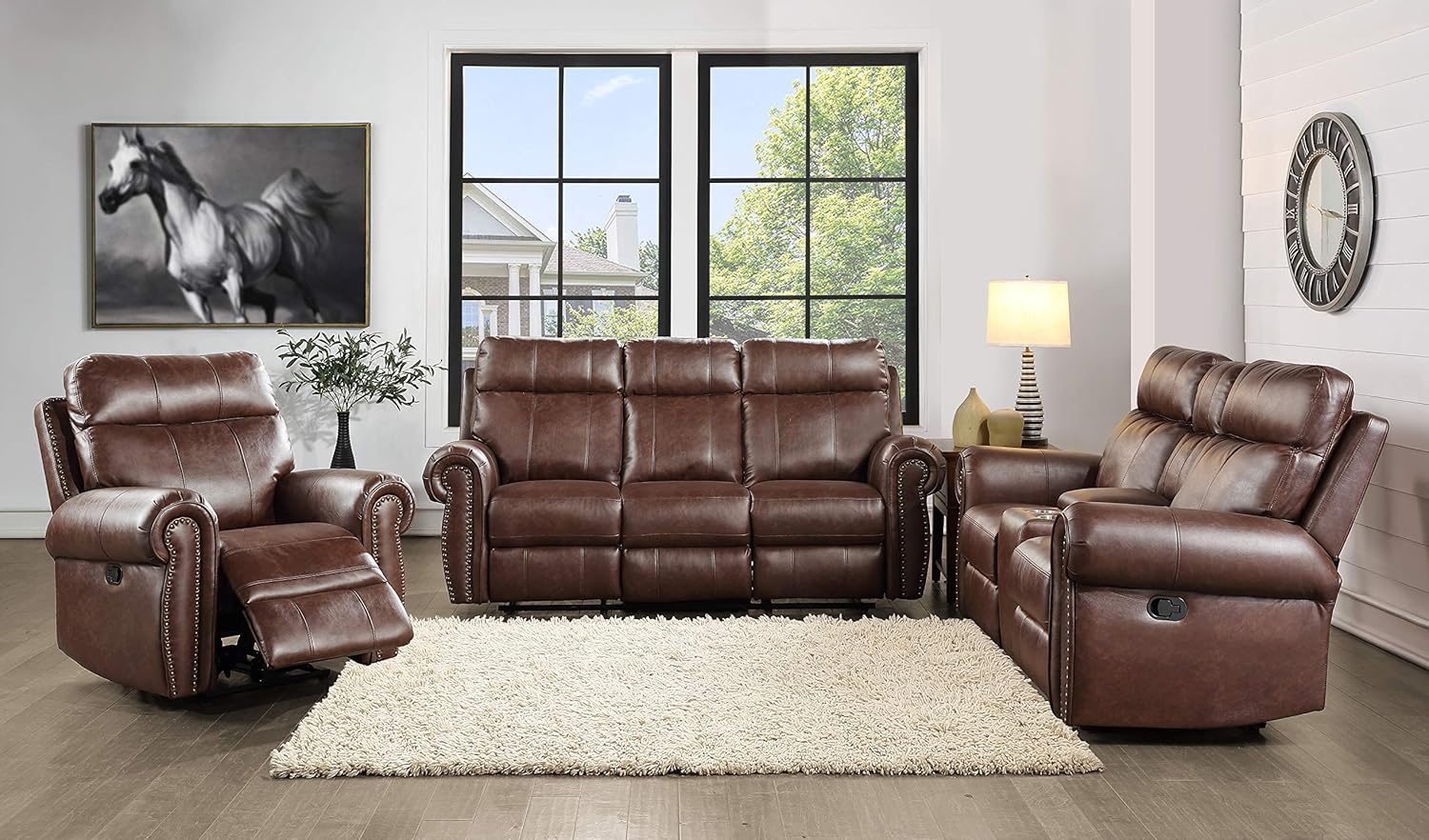 Lexicon Gallina Glider Recliner, Brown