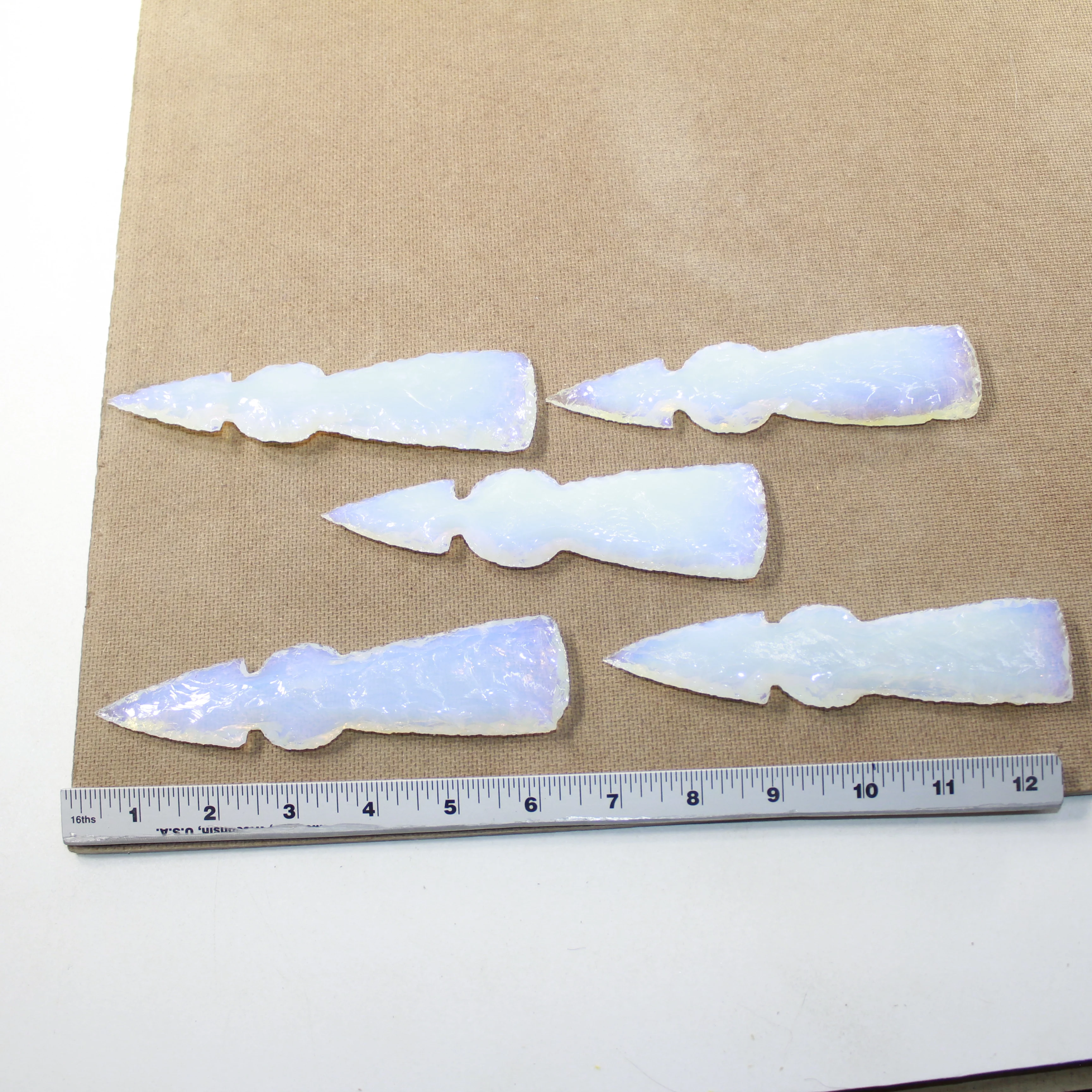 5 Opalite Ornamental Tomahawk Heads #0924  Ax Axe Hatchet