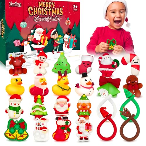 Fidget Toy Advent Calendar 2025, Christmas Advent Calendar for Kids, Toddlers, Boys, Girls, Squishy Squeeze Toys Gifts Christmas Countdown