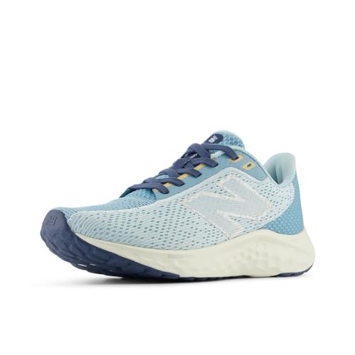 New Balance Women's Fresh Foam Arishi V4 Running Shoe, Quarry Blue/Chrome Blue/Silver Metallic, 7.5