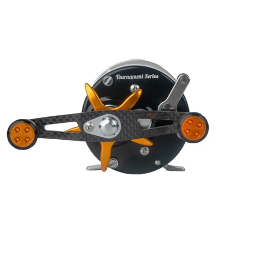 Catfish Pro Tournament Series 600CTS Round Baitcasting Reel - 6+1 Stainless Steel Ball Bearings, 5.3:1 Gear Ratio, 19lb Drag, Brass Gears, Centrifugal Brake, Durable & Powerful for Big Catfish Fishing