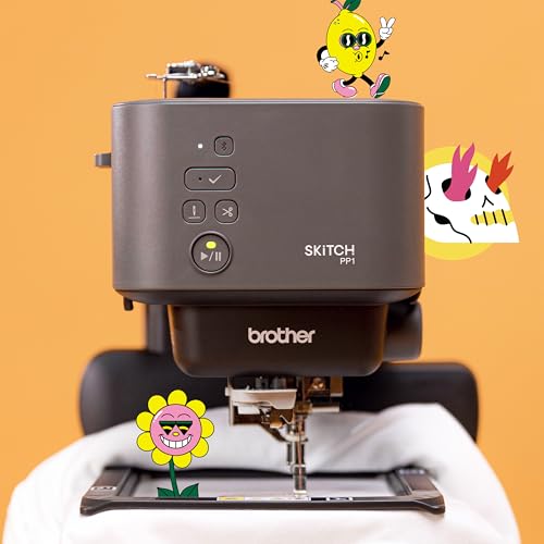 Brother Skitch Single-Needle Embroidery Machine powered by the required Artspira mobile app, 4” x 4” Embroidery Area, Bluetooth Connected