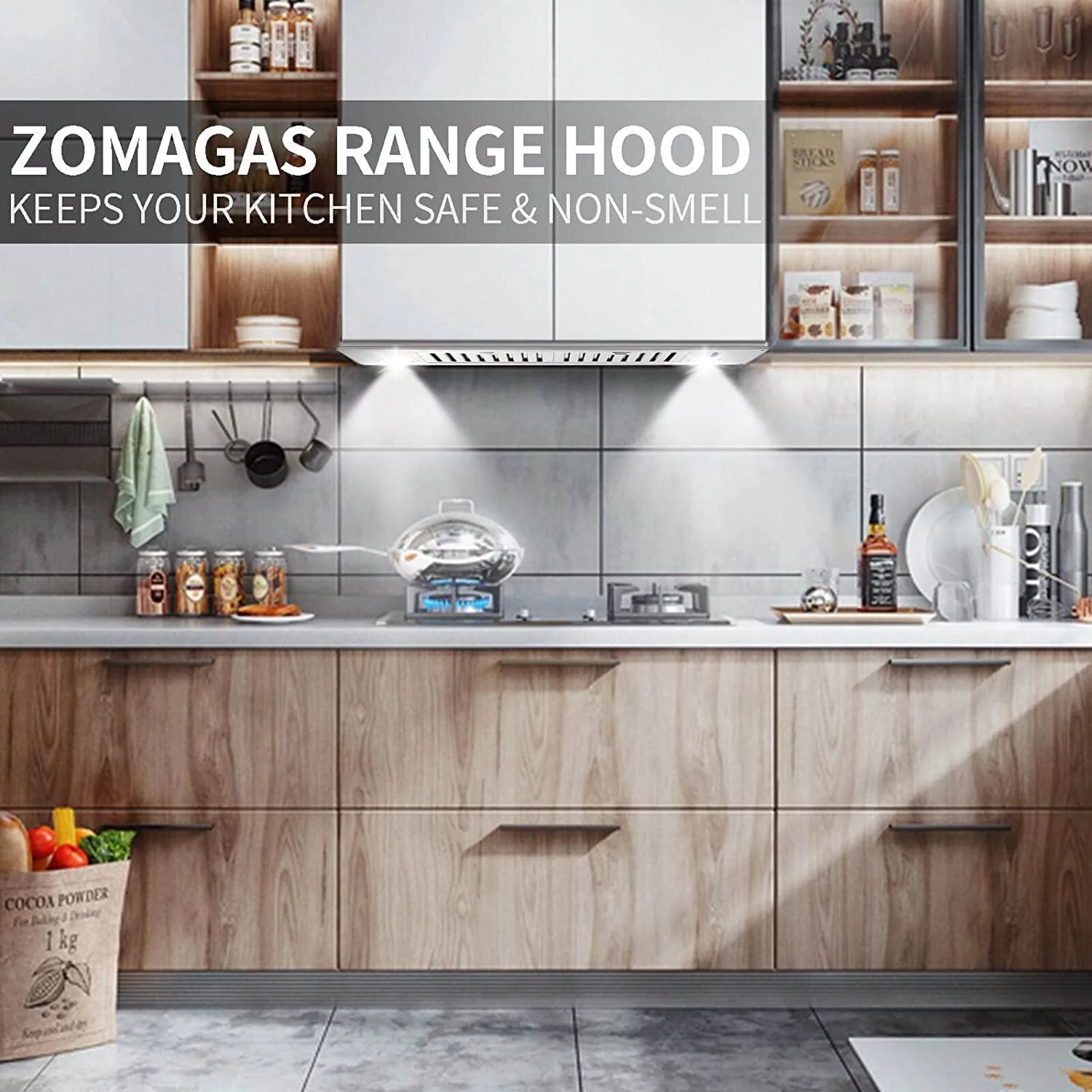 Range Hood 30 inch Insert Vent Hood 600 CFM Built-in Stainless Steel Range Hood