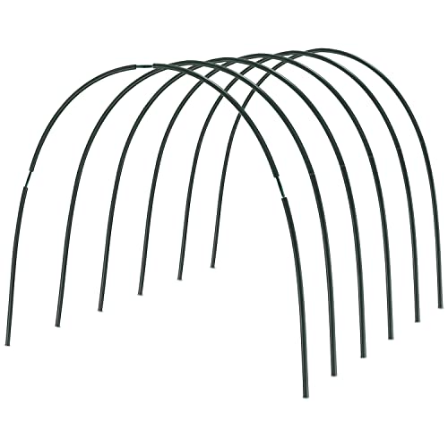Gardzen Garden Hoops, DIY Greenhouse Hoops for Raised Beds, Row Cover, Garden Netting 72PCS