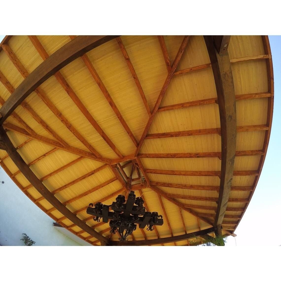 Backyard X-Scapes 48 in. H x 96 in. L Bamboo Wainscoting Wallpaper PANEL, Natural Raw