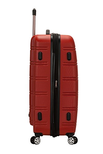 Rockland Melbourne Hardside Expandable Luggage with Spinner Wheels, Blue, Checked Large 28