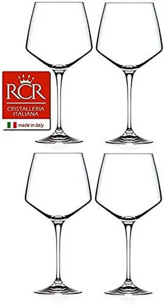 RCR Cristalleria Italiana Aria Collection 4 Piece Crystal Glass Set (Burgundy Wine (25.25 oz))