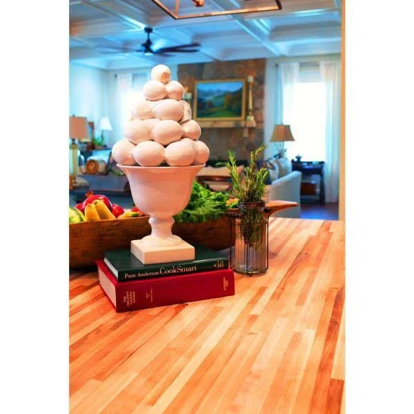 American Hardwood Industries Unfinished Cherry 8 ft. L x 25 in. D x 1.5 in. T Butcher Block Countertop