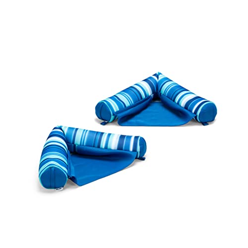 Big Joe Noodle Sling, No Inflation Needed, Pool Float with Armrests, Quick Draining Fabric, Cup Holder