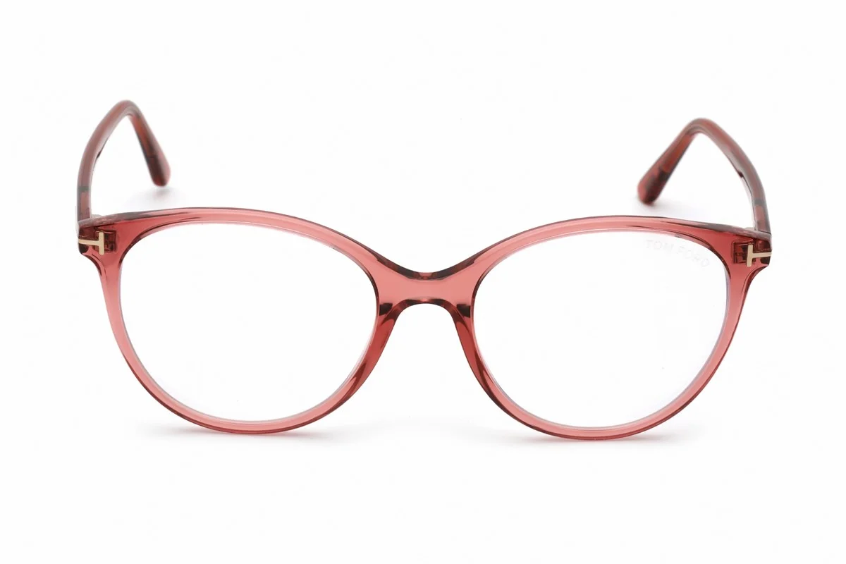 Eyeglasses Tom Ford FT 5742 -B 072 Shiny Transparent Antique Rose, 