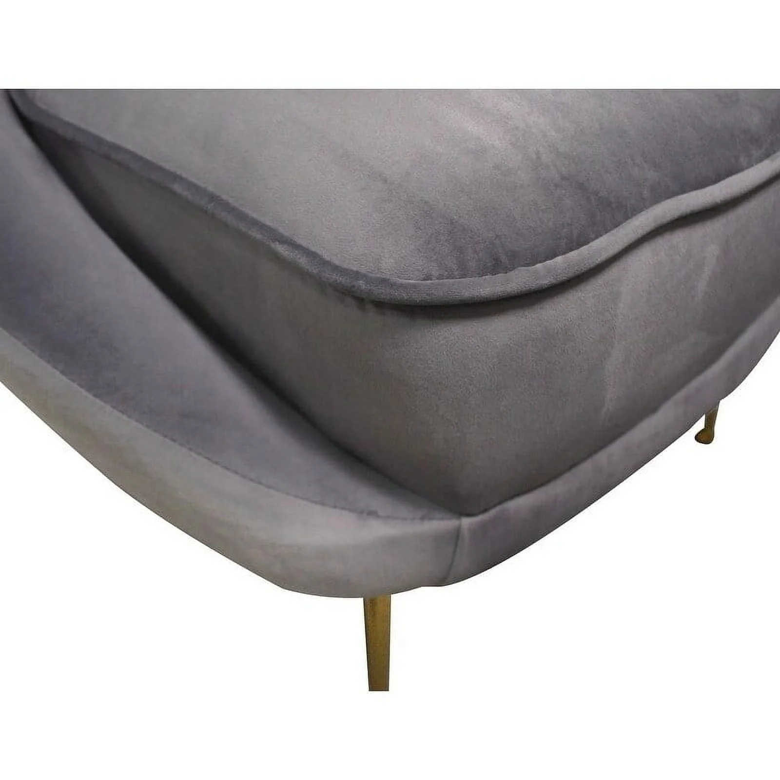 Silver Orchid  Carruthers Modern Velvet Accent Chair 625 (Grey) Glam