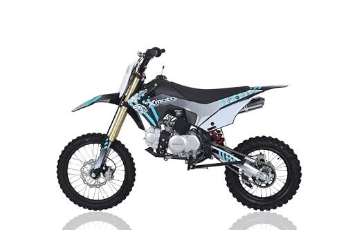 SYX MOTO Whip 125cc Kick Start Dirt Bike 4-Stroke Gas Powered Off Road Pit Bike, BLACK/PINK